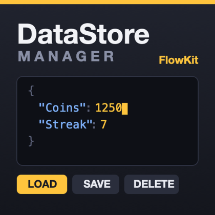FlowKit DataStore Manager - Edit Player Save Data
