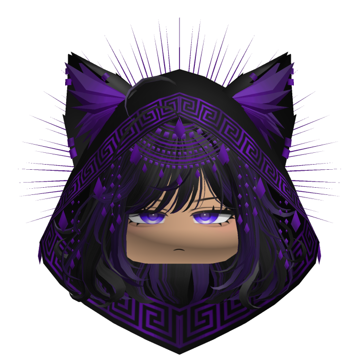 Egyptian Bob w/ Divine Purple Black Hood