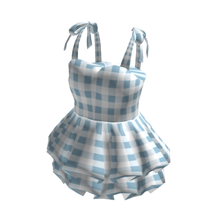 Blue Dress with ribbon Straps