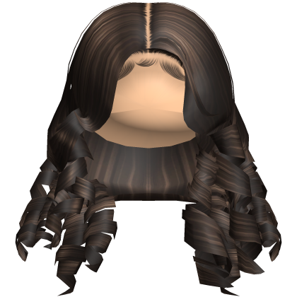 Long Curly Middle Part Brown Roblox item