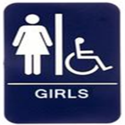 Sign for Girls Bathroom Roblox decal