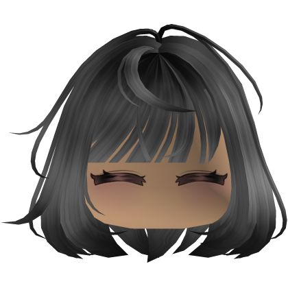 Cute emo y2k hair fluffy (gray)