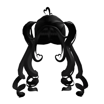 Cute Black Heart Pigtails