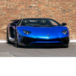Blue Lamborghini.