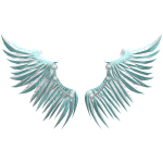 Blue & White Harbinger Wings