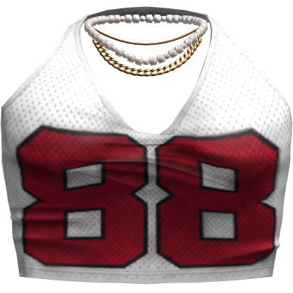 Red Jersey '88' Halter Top w/ Necklace Bundie 3.0