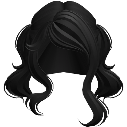 Cute Curly Pigtails Hair (Black) Roblox item