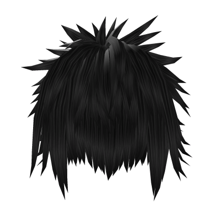 Shaggy Spiky Emo Black Hair Roblox item
