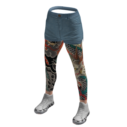 Ink Tattoo Legs Woman Shorts