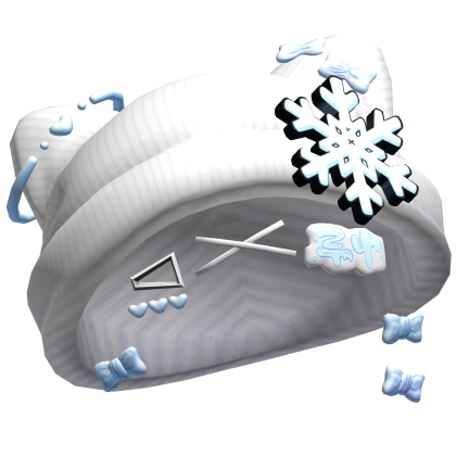 Snowflake Cute Kitty Beanie w/ Hairclips