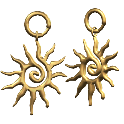 Boho Gold Sun Earrings