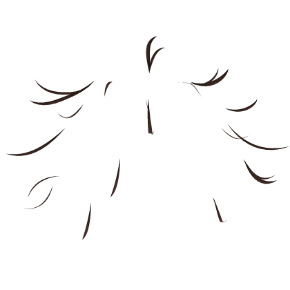 ♡ : brown messy hair strands w/ cowlick extension Roblox item