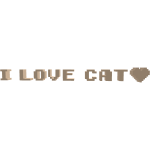 I Love Cat Sign