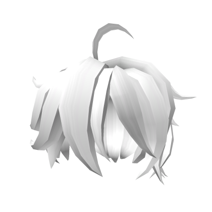 White Short Messy Anime Hair