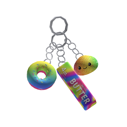 🌈 Rainbow Needoh Butter Dumpling Squishy Keychain Roblox item