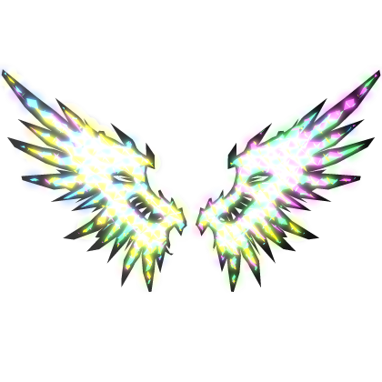 Animated Rainbow Glowing Angel Wings (Outlined) Roblox item