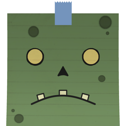 Halloween Zombie Face Sticky Note