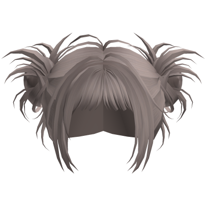 Ash Blonde Cute Y2k Spikey Buns
