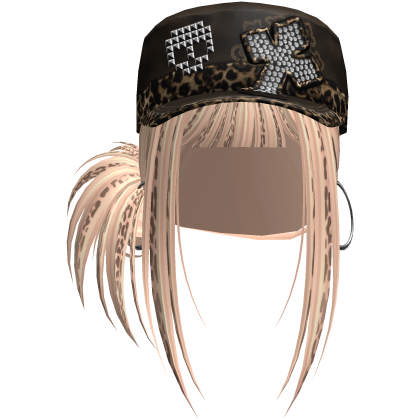 Gyaru Hair w/ Cap & Earrings