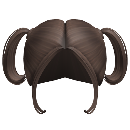 -',ৎ High Baby Pigtails with Bangs in Brown