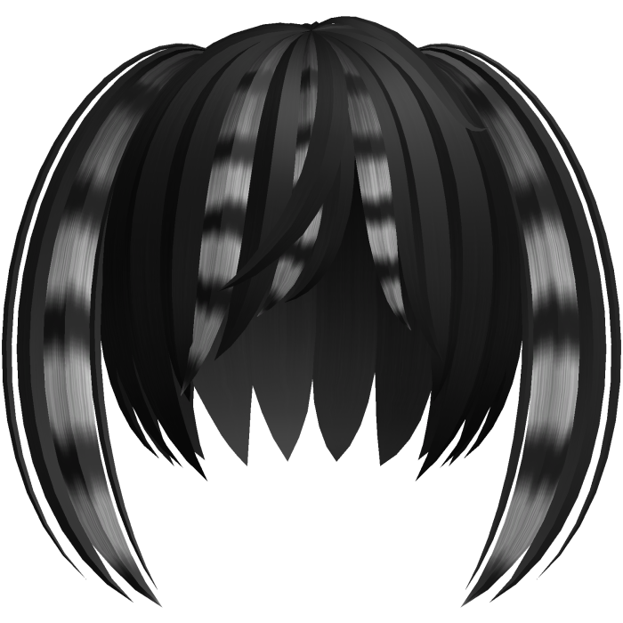 black white vkei moe scene pigtails