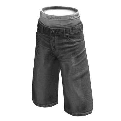 Grey Sagging Baggy Jorts