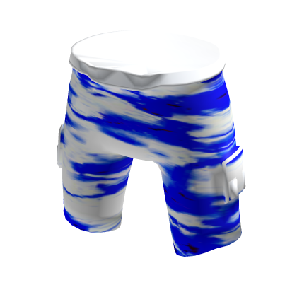 Blue & White Smoke Shorts thumbnail