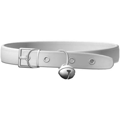 3.0 cute kitty collar w bell in white