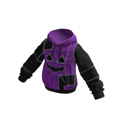 Pumpkin Stitched Hoodie (Purple)