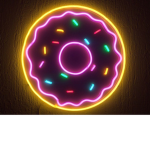 Hehehehehehehe neon donuts qqqqqq