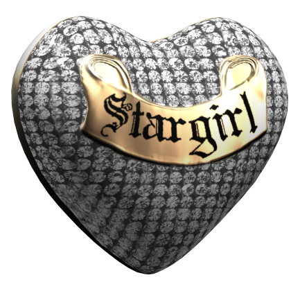 Gold Stargirl Heart Stud Earrings