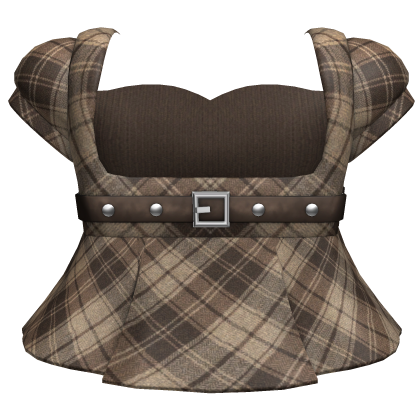 Gothic Punk Biege Plaid Uniform Roblox item
