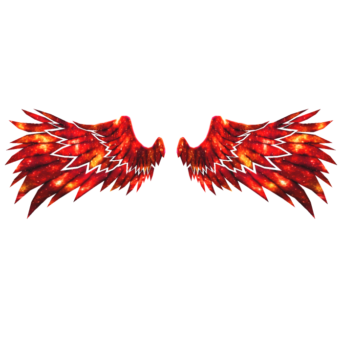 Cartoony Red Galaxy Angel Wings🌌
