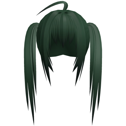 ʚ cute chibi moe long dark green pigtails ɞ Roblox item