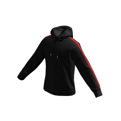 Red Striped Sleeve Black Hoodie Roblox Item Rolimon s