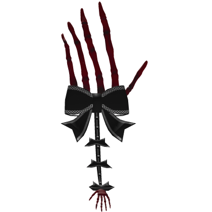 Halloween Skeleton Hand Bow Hairclip