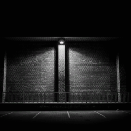 Dim Parking Lot