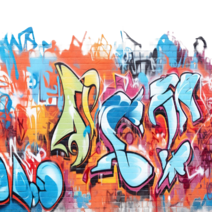 [ Graffiti ] Multi-coloured Large Wall Graffiti Roblox decal