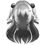 Wavy Swirly Twintails Hair W Cat Hair Clip & Pom