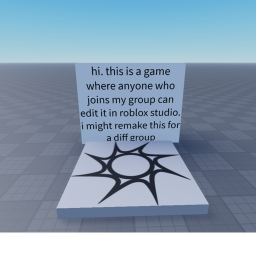 A roblox game anyone can edit
