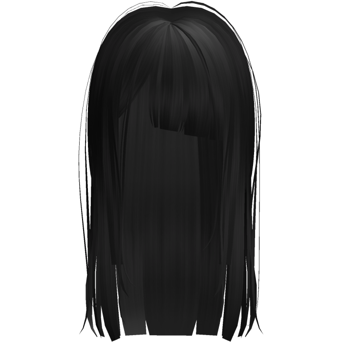 Black Long Messy Goth Short Bangs Horror Hair