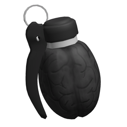 (1.0) Black Brain Grenade Explosive Keychain Roblox item