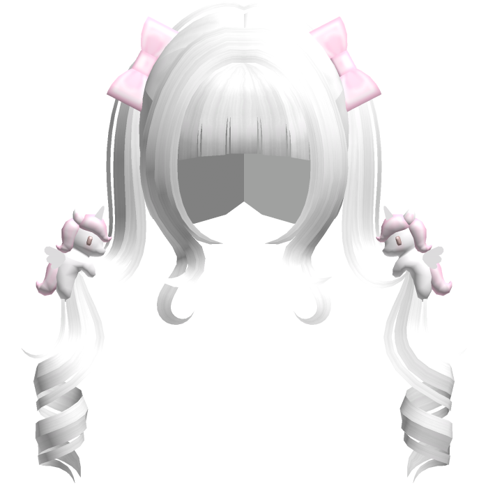 ノ♡ cutecore white dreamy unicorn pigtails