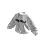 DRESSX Oversized White Sweatshirt