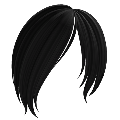  ♡ : ghoul dark gray emo anime side bangs Roblox item