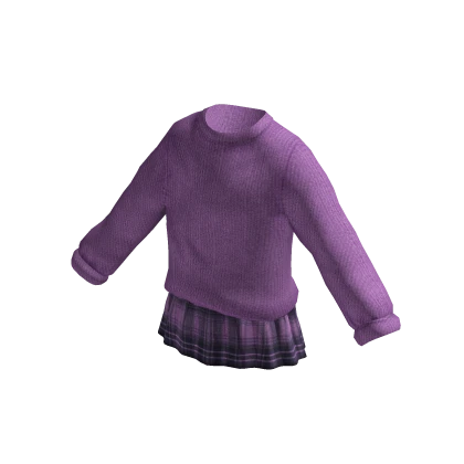 Sweater Plaid Skirt Outfit Purple Roblox Item Rolimon s