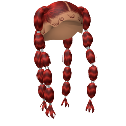Bubble Braids in Red Roblox item