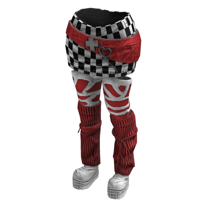 Chic Sporty Ura - Hara Skirt (White Red)