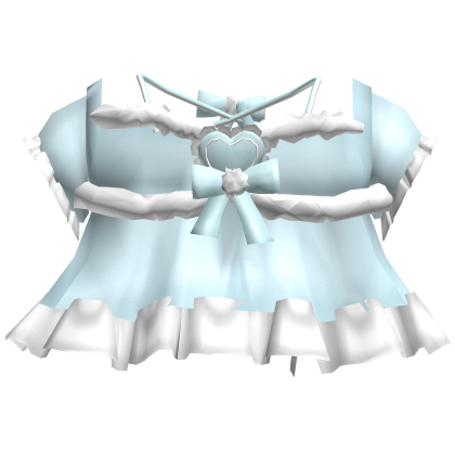 cute cozy snowy winter blue bunny sweetheart dress