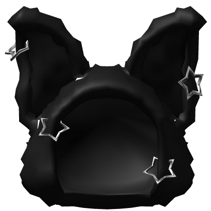 Black Fuzzy Bunny Hood